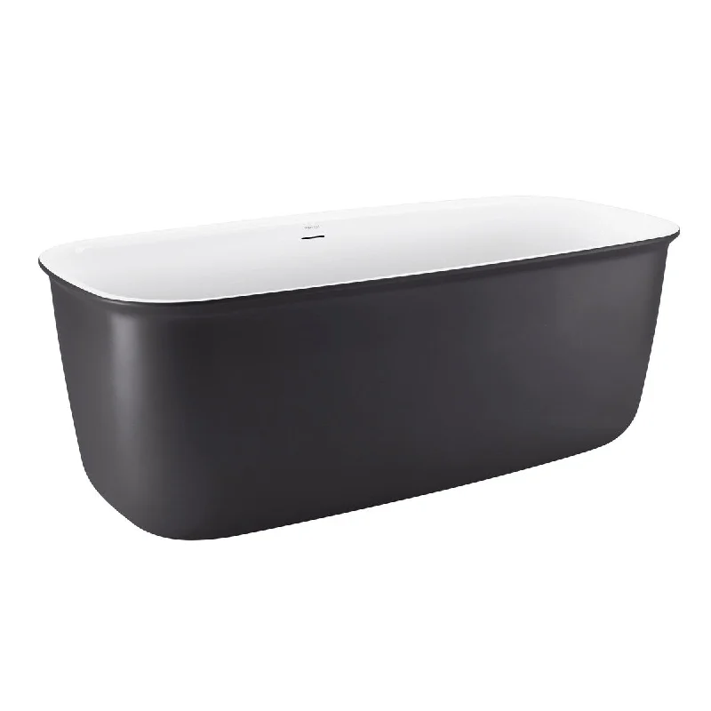 EPOWP 63"Acrylic Freestanding Bathtub Contemporary Soaking Tub