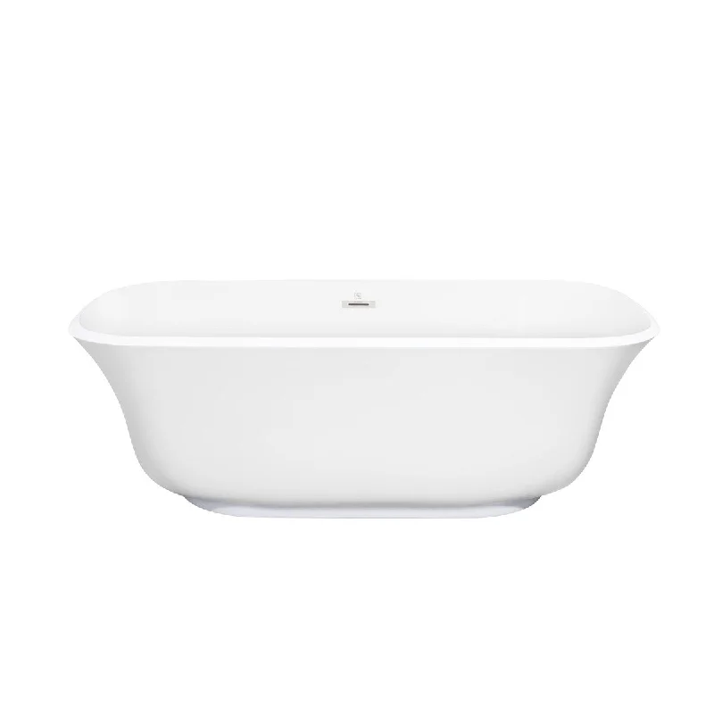 EPOWP Acrylic Alcove Freestanding Soaking Bathtub