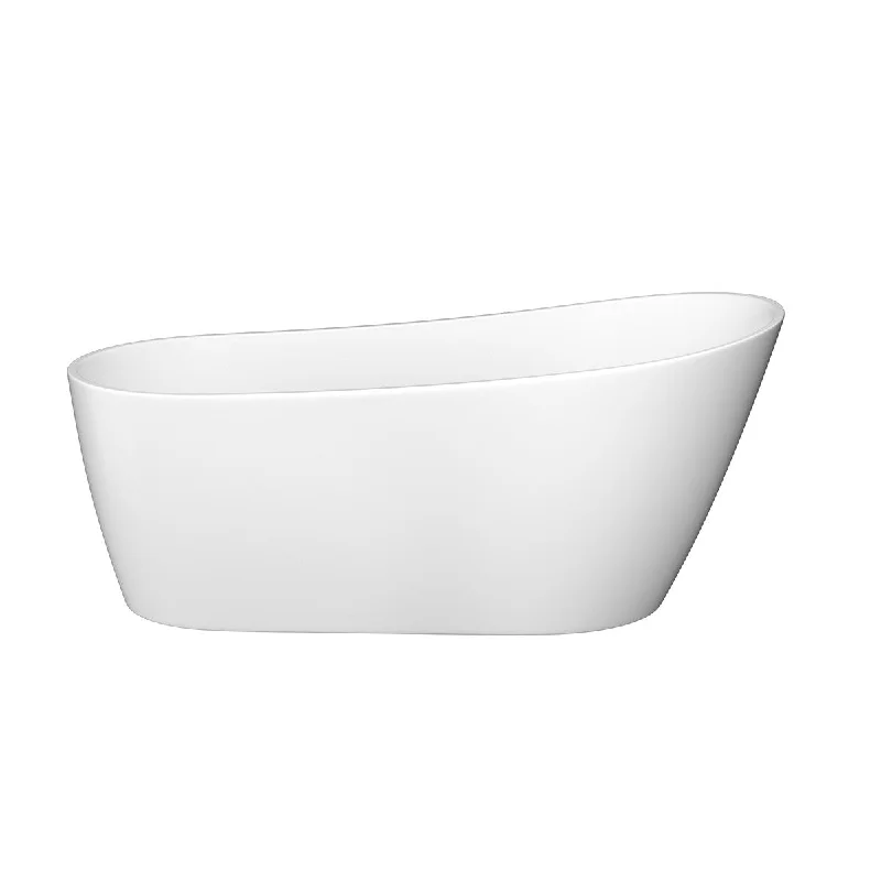 EPOWP Acrylic Alcove Freestanding Soaking Bathtub-60''