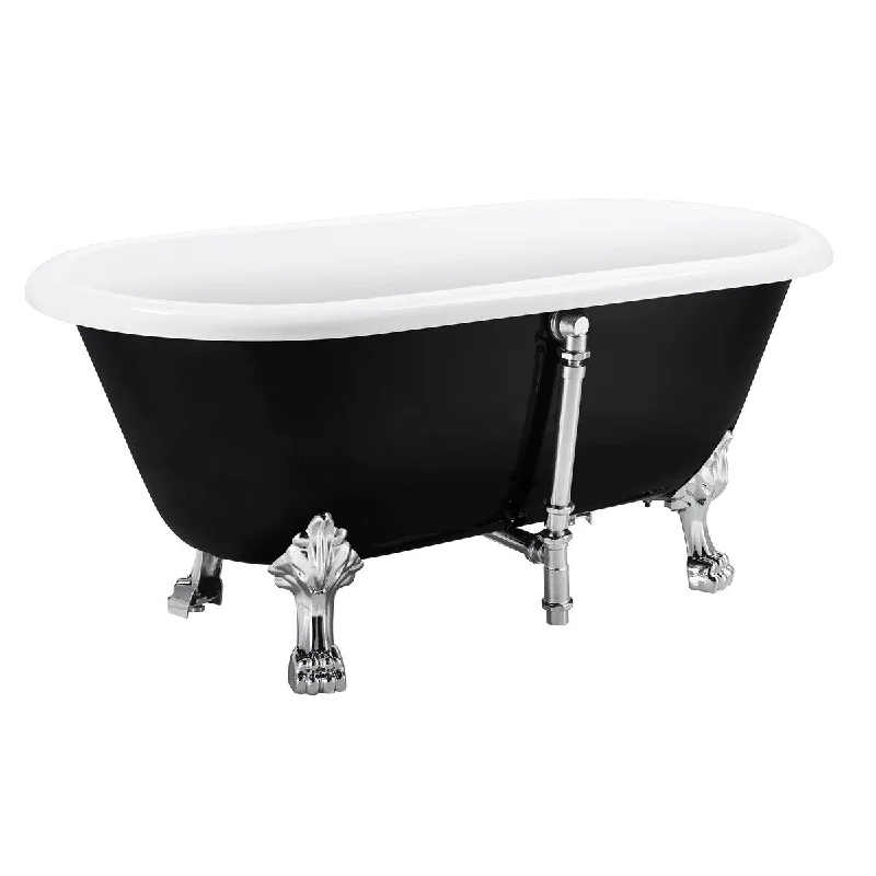 EPOWP Acrylic Freestanding Bathtub Contemporary Bathroom Soaking Tub