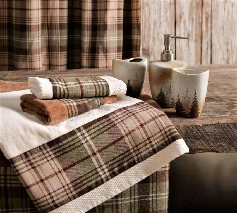 Forest Plaid Bathroom Towel Sets