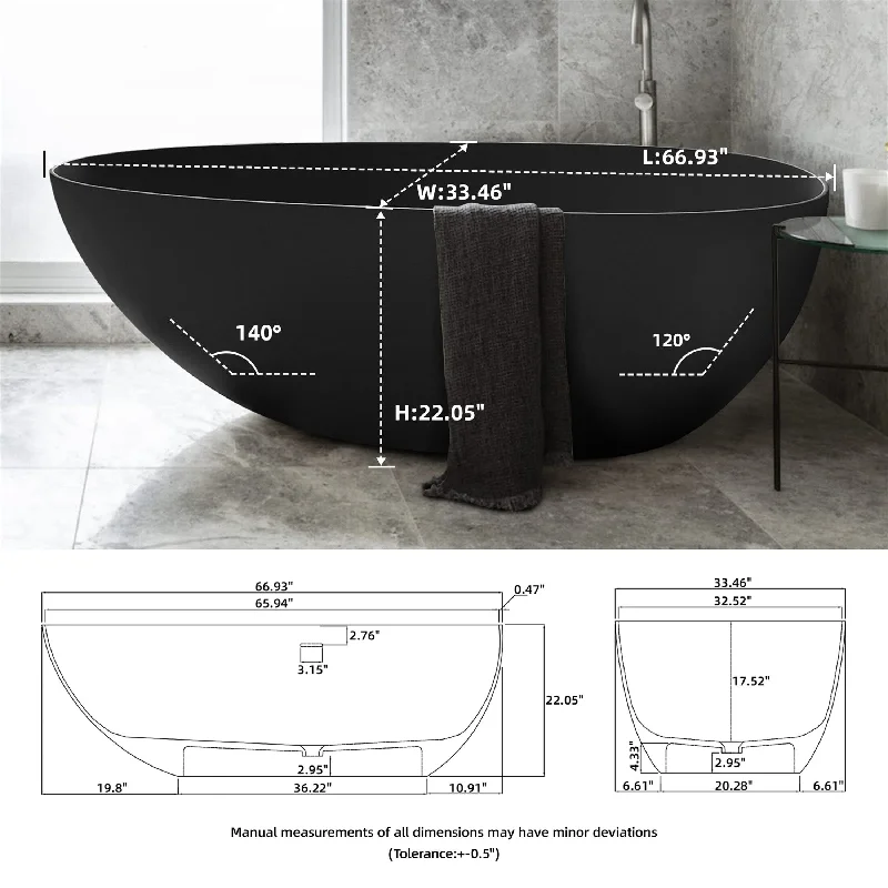 Freestanding Bathroom Adult Bathtub