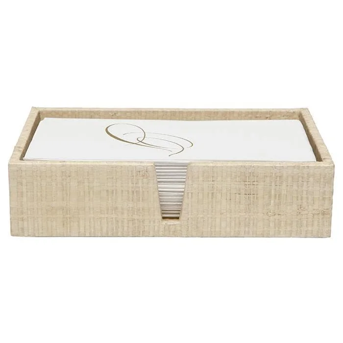 Ghent Bagor Raffia Grass Guest Towel Tray Set/2