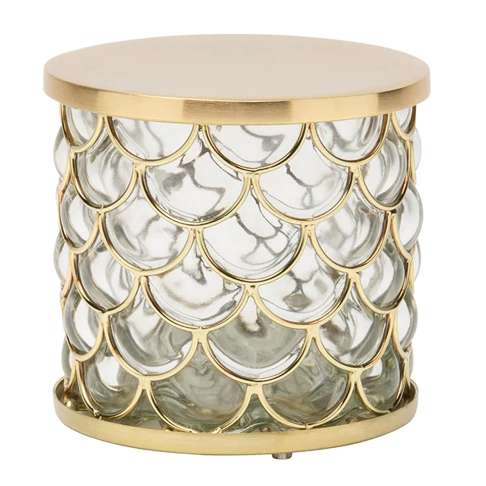 Gila Brushed Gold Glass/Brass Large Canister