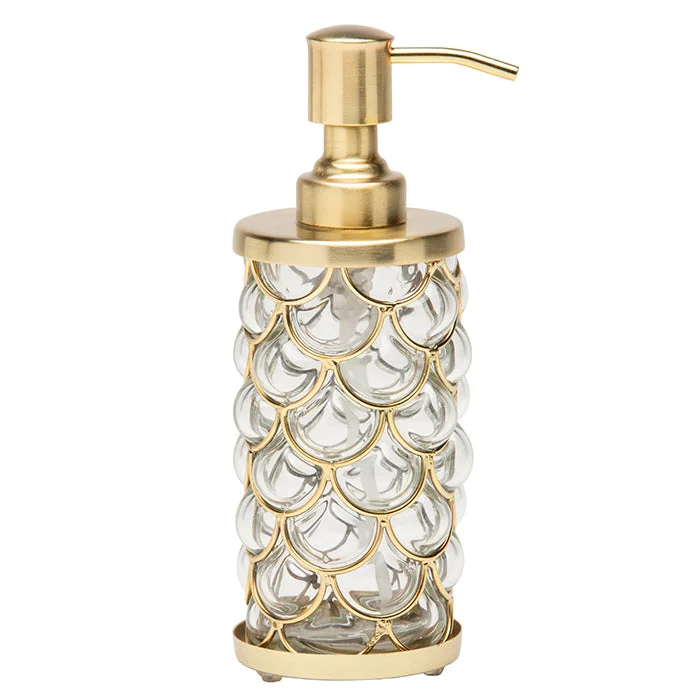 Gila Brushed Gold Glass/Brass Soap Pump