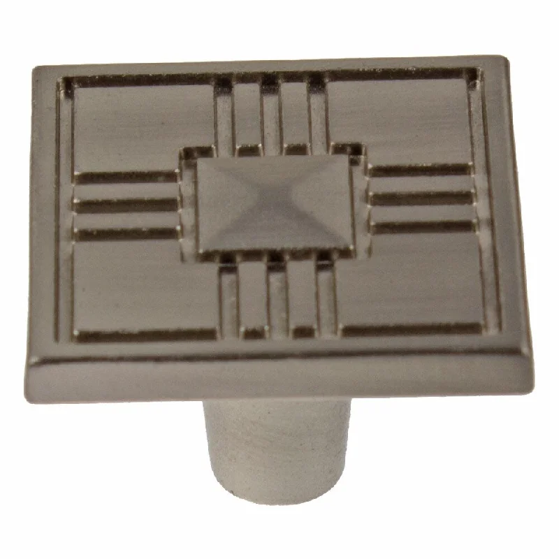 GlideRite 1.25-inch Craftsman Series Satin Nickel Square Cabinet Knobs (Pack of 25)