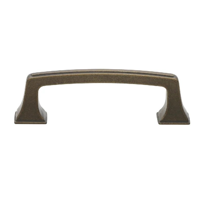 GlideRite 3-inch CC Antique Brass Cabinet Hardware Deco Pull (Pack of 10 or 25)