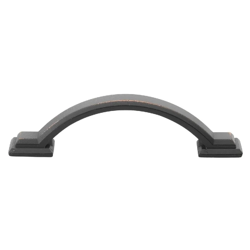 GlideRite 3-inch CC Arched Square 4.375-inch Length Oil Rubbed Bronze Cabinet Pulls (Pack of 10 or 25)