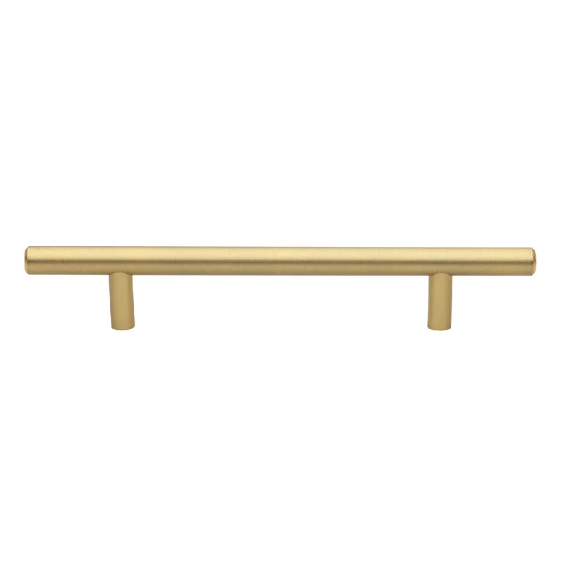 GlideRite 5-inch CC, 7.375-inch Long Solid Satin Gold Cabinet Bar Pulls (Pack of 25)