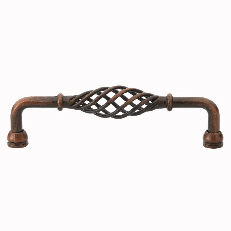 GlideRite 5-inch CC Oil Rubbed Bronze Fluted Birdcage Cabinet Pulls (Pack of 10 or 25) - Oil Rubbed Bronze