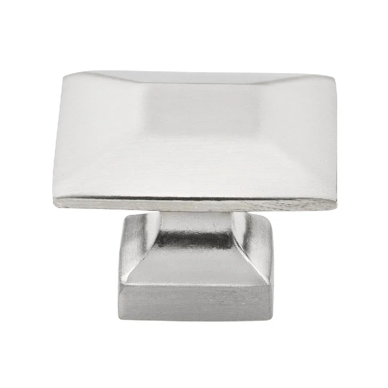 GlideRite 5-Pack 1-3/8 in. Satin Nickel Modern Square Cabinet Knobs - Satin Nickel