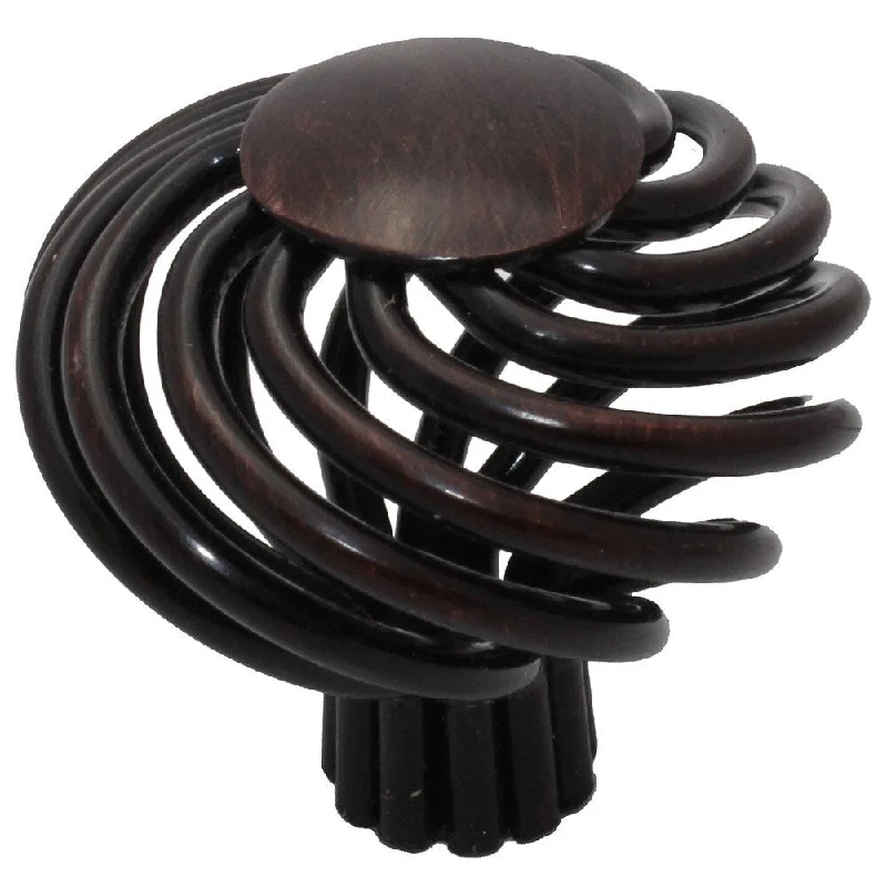 GlideRite Round Oil Rubbed Bronze Birdcage Interior Cabinet Knobs (Pack of 10)