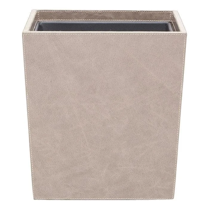 Hampton Storm Leather Rectangle Waste Basket