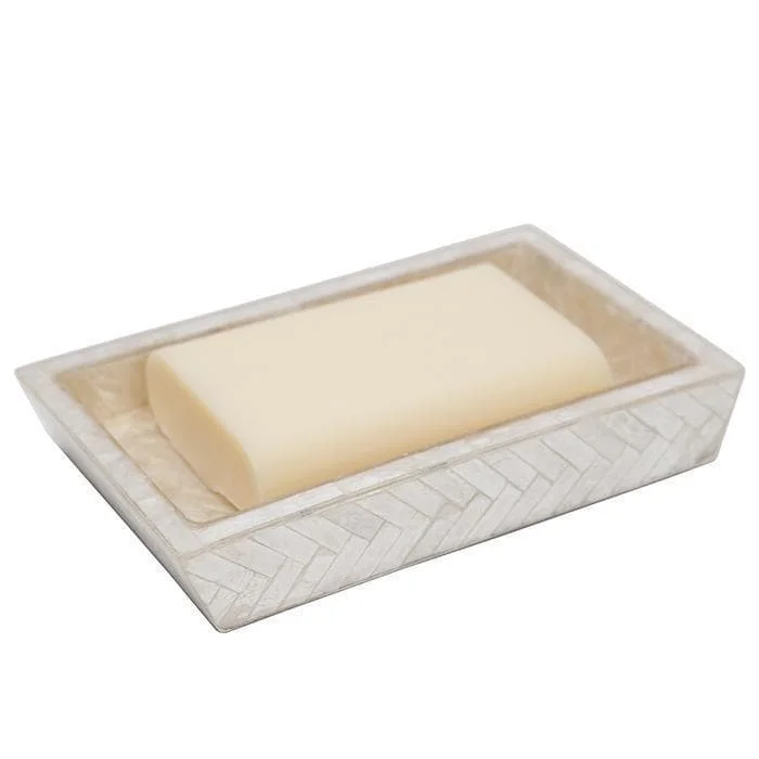 Handa Herringbone Capiz Soap Dish (Pearlized)