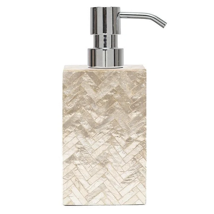 Handa Herringbone Capiz Soap Pump (Pearlized)