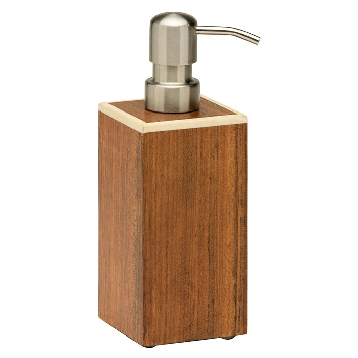 Harper Dark Teak Veneer Soap Pump