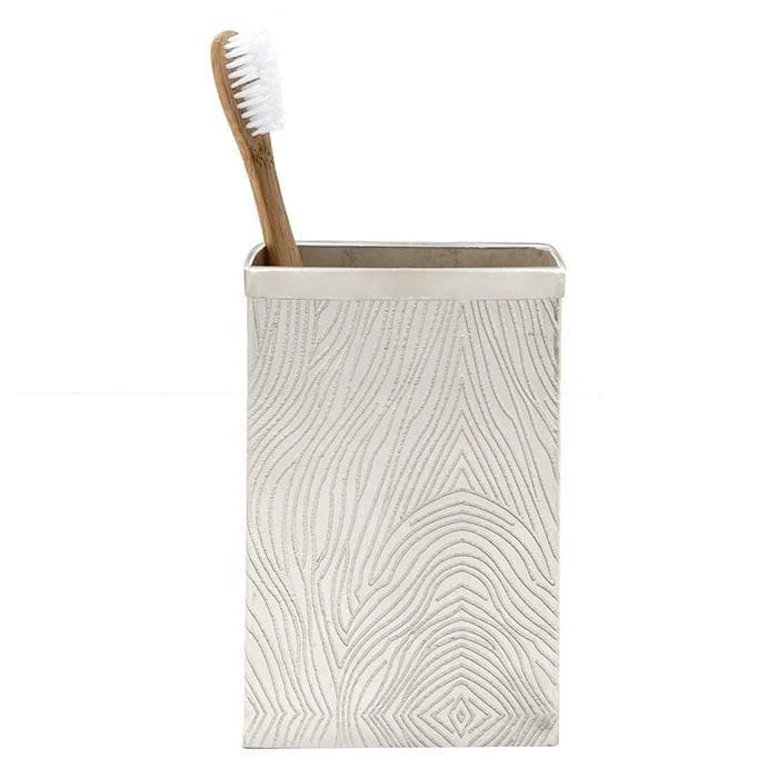 Humbolt Metal Brush Holder (Matte Silver)