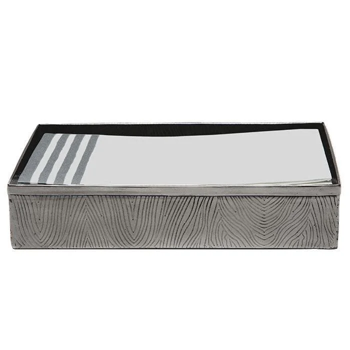 Humbolt Metal Guest Towel Tray Set/2 (Black Nickel)