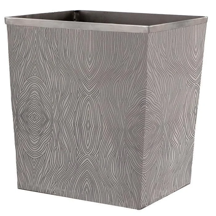 Humbolt Metal Rectangle Waste Basket (Black Nickel)