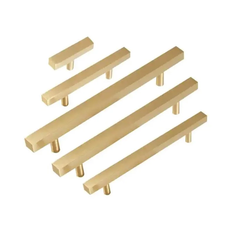 IXIR 3-3/4 in 96mm Flat Brushed Gold Cabinet Handle Drawer Pull