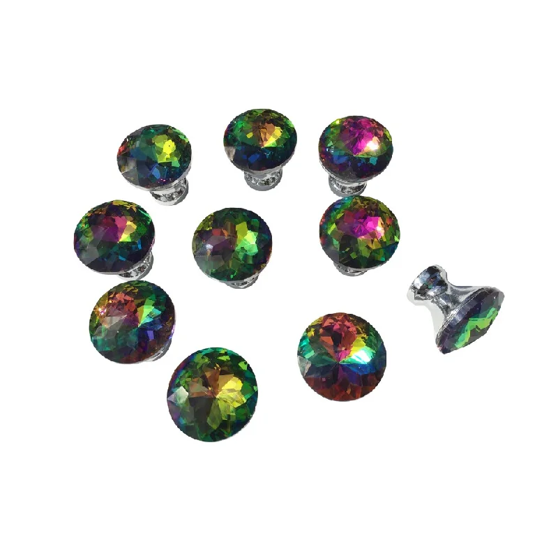 K9 Colorful Crystal Glass 1.19-inch Cabinet Knob