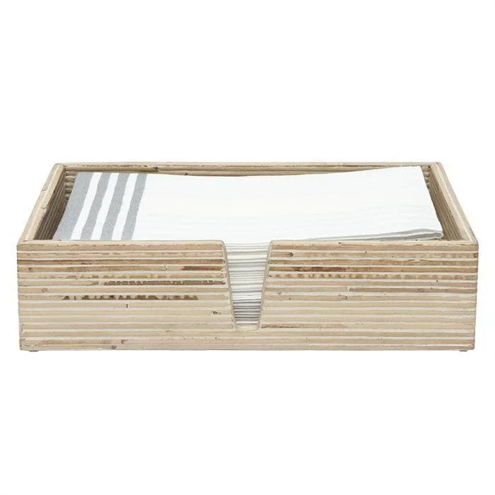 Kona Resin Guest Towel Tray Set/2 - Bleached Rattan