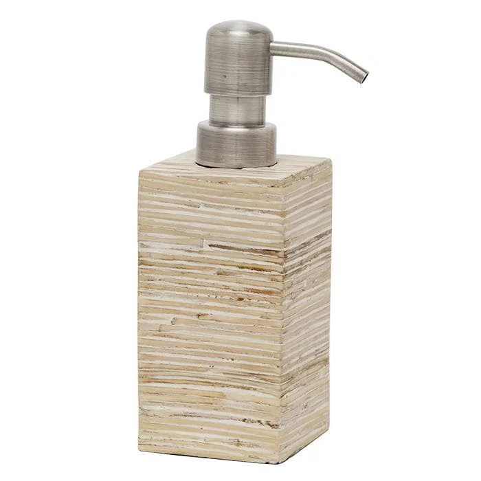 Kona Resin Soap Pump - Bleached Rattan