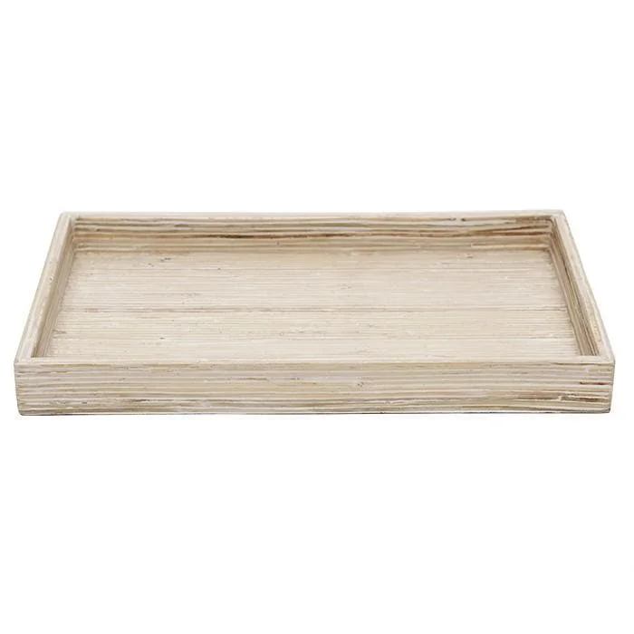 Kona Resin Tray Set/2 - Bleached Rattan