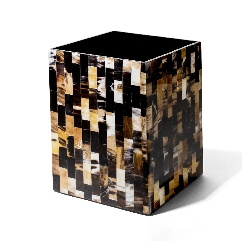 Ladorada Domino Horn Veneer Wastebasket