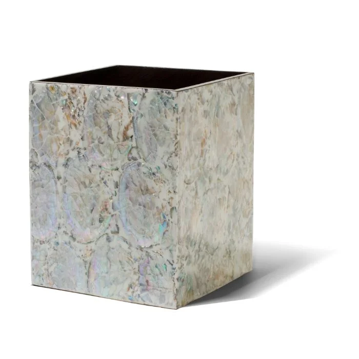 Ladorada Natural Mother of Pearl Wastebasket