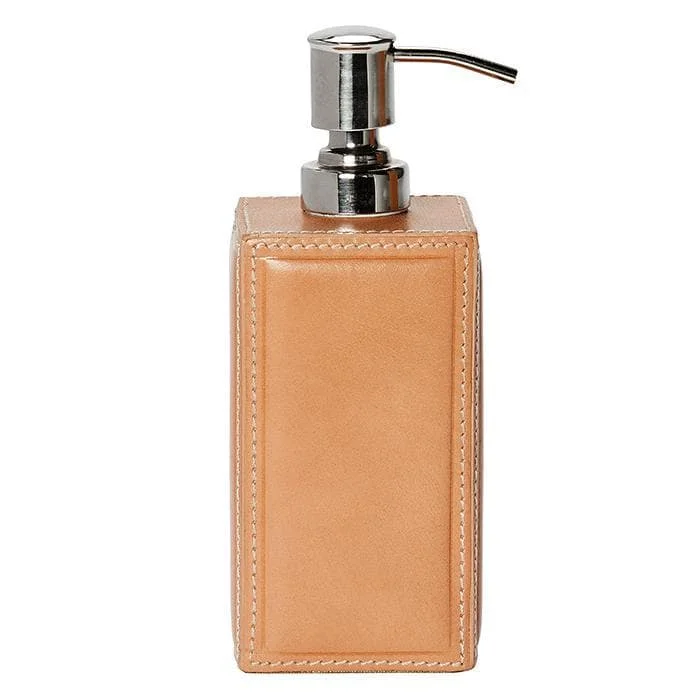 Lorient Aged Camel Full-Grain Leather Soap Pump