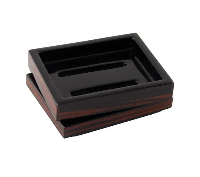 Macassar Ebony Inlay Lacquer Soap Dish