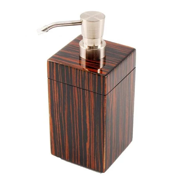 Macassar Ebony Inlay Lacquer Soap Pump