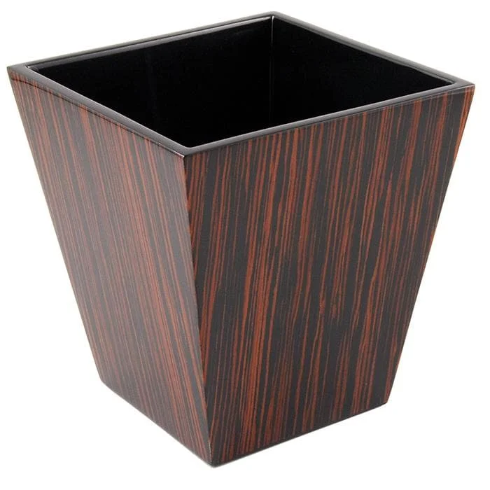 Macassar Ebony Inlay Lacquer Waste Basket