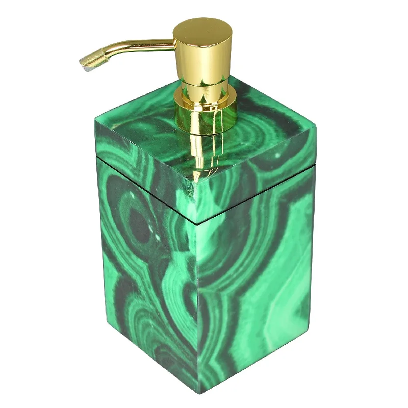 Malachite Fabric Lacquer Soap Pump