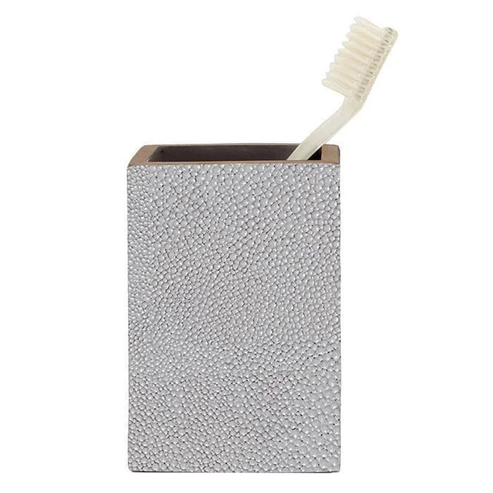 Manchester Faux Shagreen Brush Holder (Ash Gray)