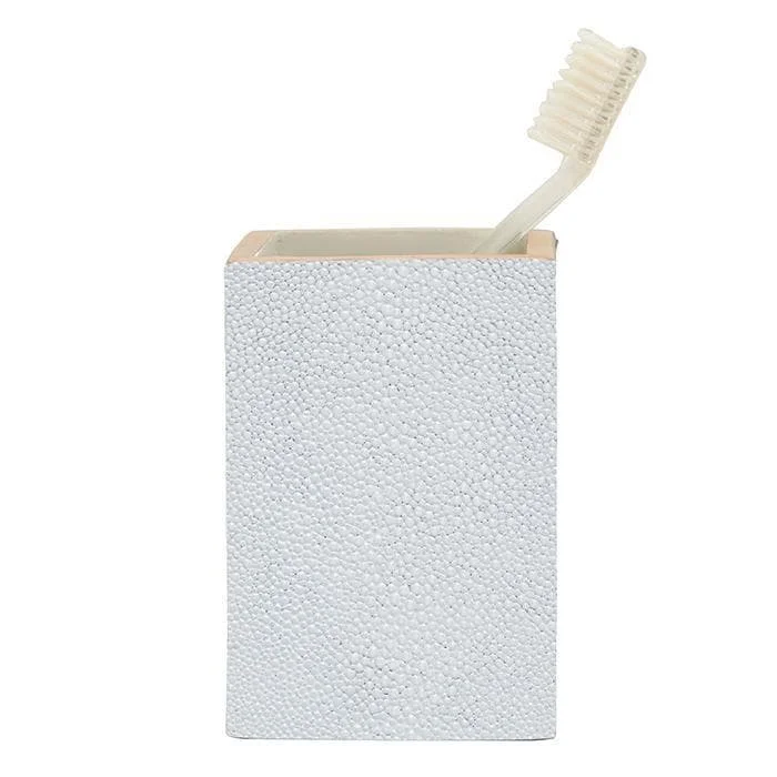 Manchester Faux Shagreen Brush Holder (Cloud Gray)