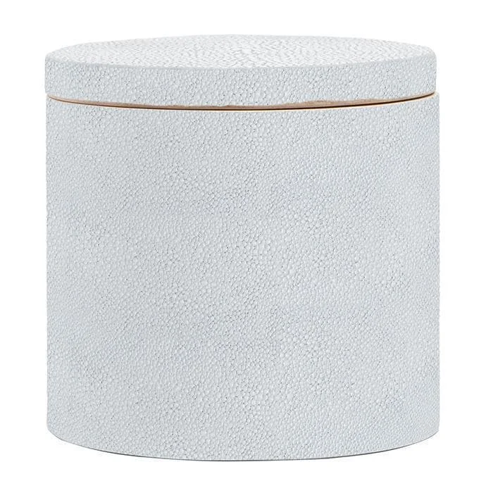 Manchester Faux Shagreen Canister (Cloud Gray)