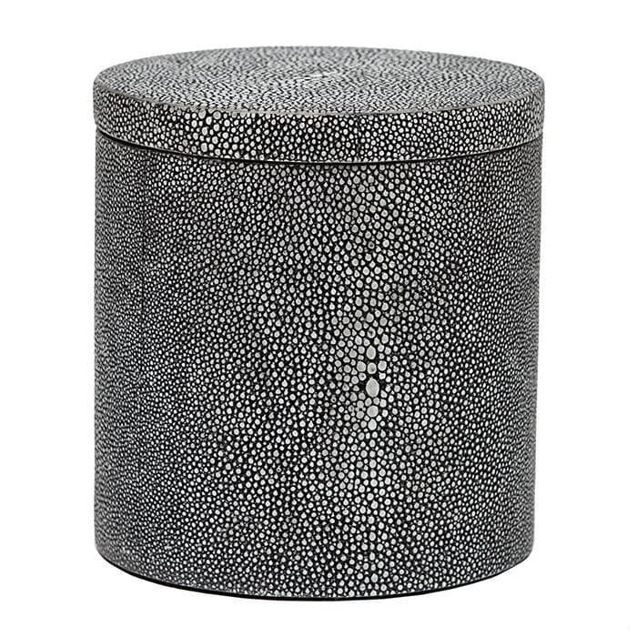 Manchester Faux Shagreen Canister (Cool Gray)