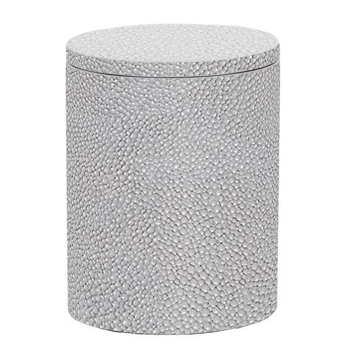 Manchester Faux Shagreen Narrow Canister (Ash Gray)