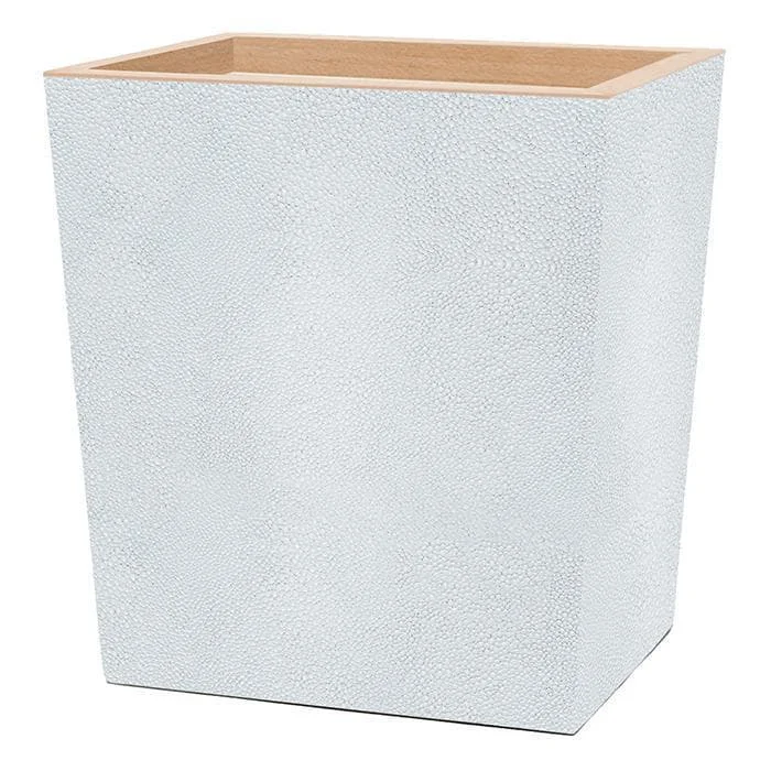 Manchester Faux Shagreen Rectangle Waste Basket (Cloud Gray)