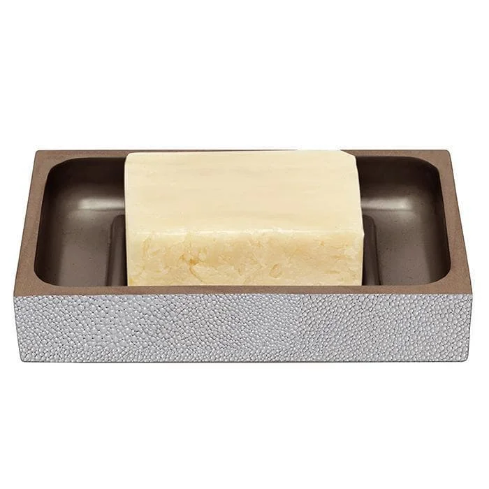 Manchester Faux Shagreen Soap Dish (Ash Gray)