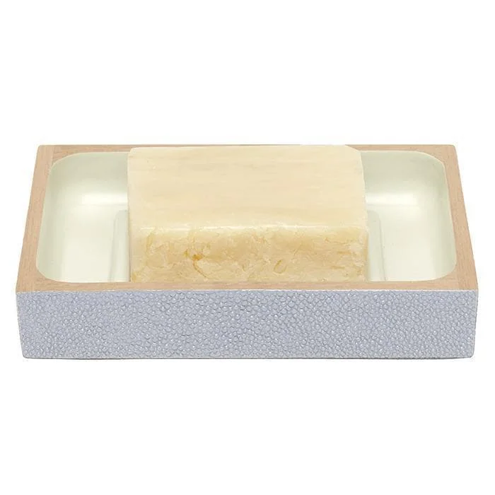 Manchester Faux Shagreen Soap Dish (Cloud Gray)