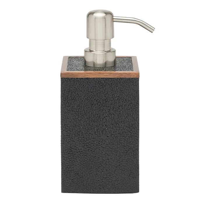 Manchester Faux Shagreen Soap Pump (Black)