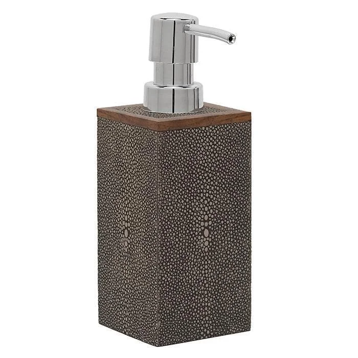 Manchester Faux Shagreen Soap Pump (Dark Mushroom)