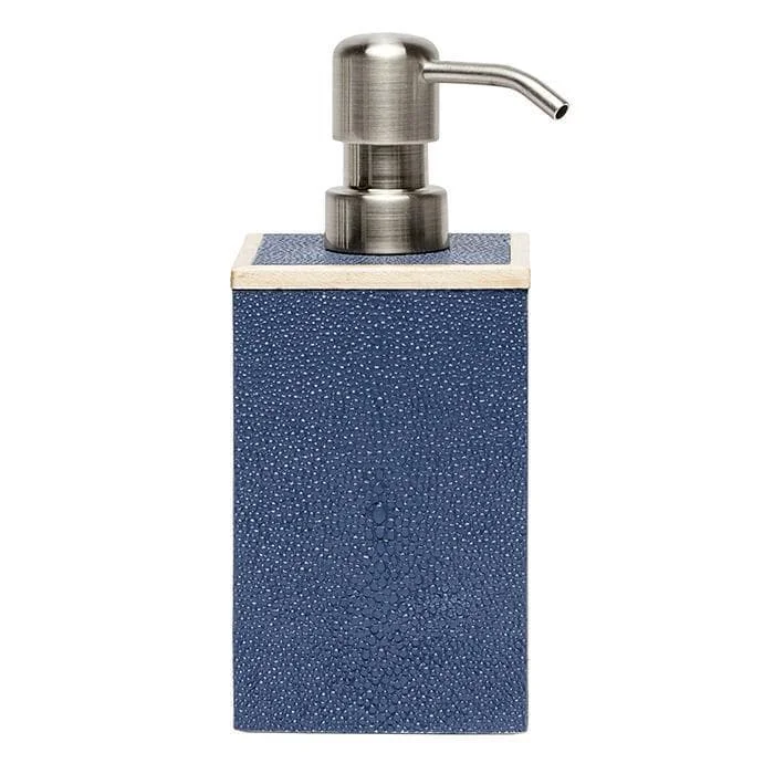 Manchester Faux Shagreen Soap Pump (Navy Blue)