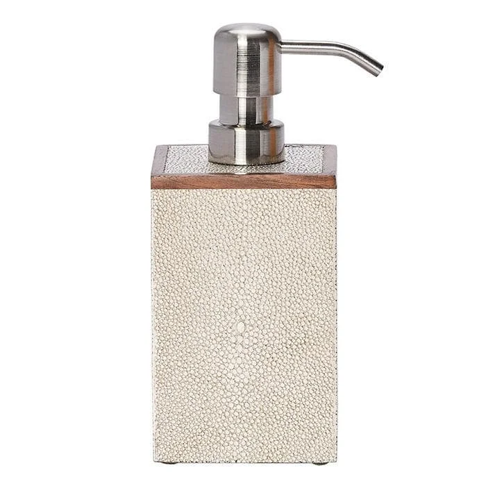 Manchester Faux Shagreen Soap Pump (Warm Silver)