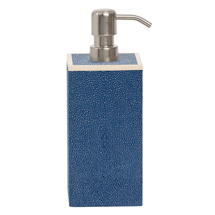 Manchester Faux Shagreen Soap Pump - XL (Navy Blue)