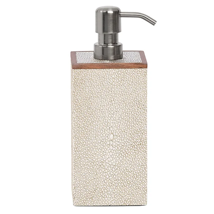 Manchester Faux Shagreen Soap Pump - XL (Warm Silver)