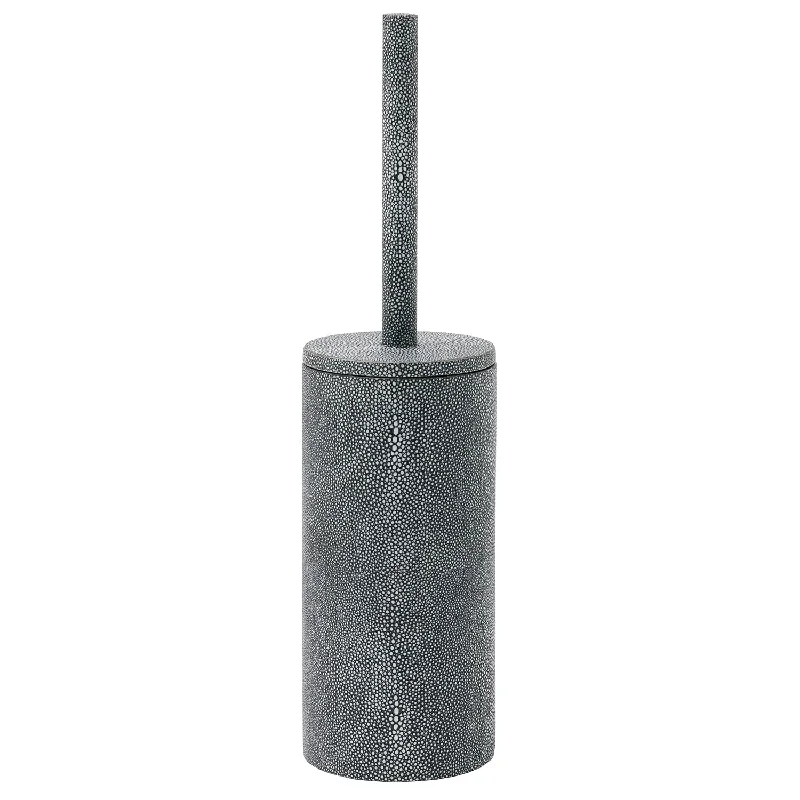 Manchester Faux Shagreen Toilet Brush Holder (Cool Gray)